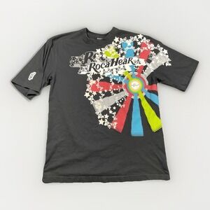 Rocawear Crewneck T Shirt Mens L Black Colorful Y2K Hip Hop Streetwear Style